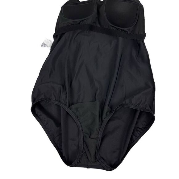 Lands End One-Piece Black Tank Swimsuit size 12L - Picture 4 of 6